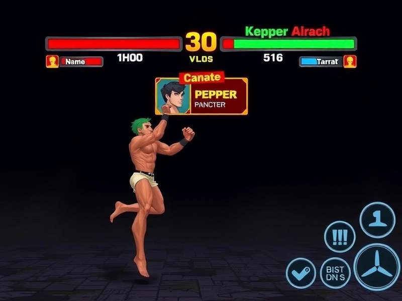 Pepper Puncher Showdown gameplay screenshot showing character combat