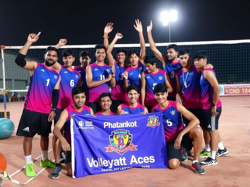 Pathankot Volley Aces team celebration