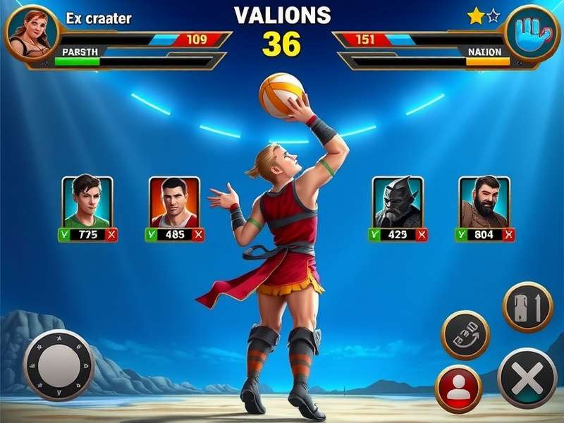 Volley Gladiator Extreme Hero tournament gameplay