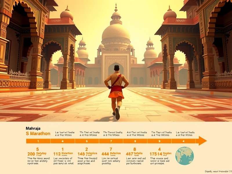Development timeline of Maharaja S Marathon showing key milestones