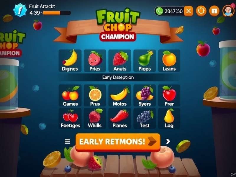 Fruit Chop Champion character selection screen