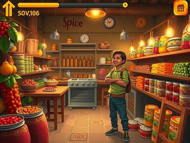 Cumin Spice Trek gameplay showing character in spice market