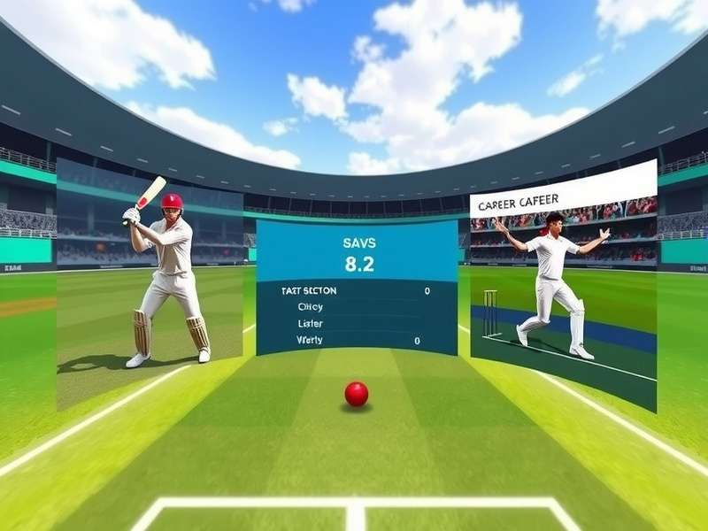 VR Cricket Dynasty career mode progression screen