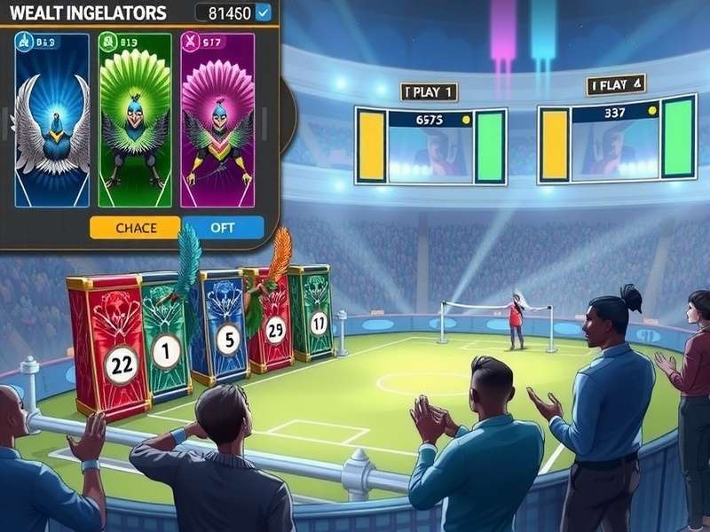 Character selection screen showing various peacock warriors