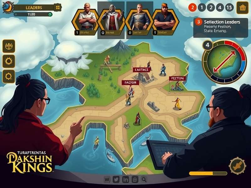 Dakshin Kings character selection screen showing various faction leaders