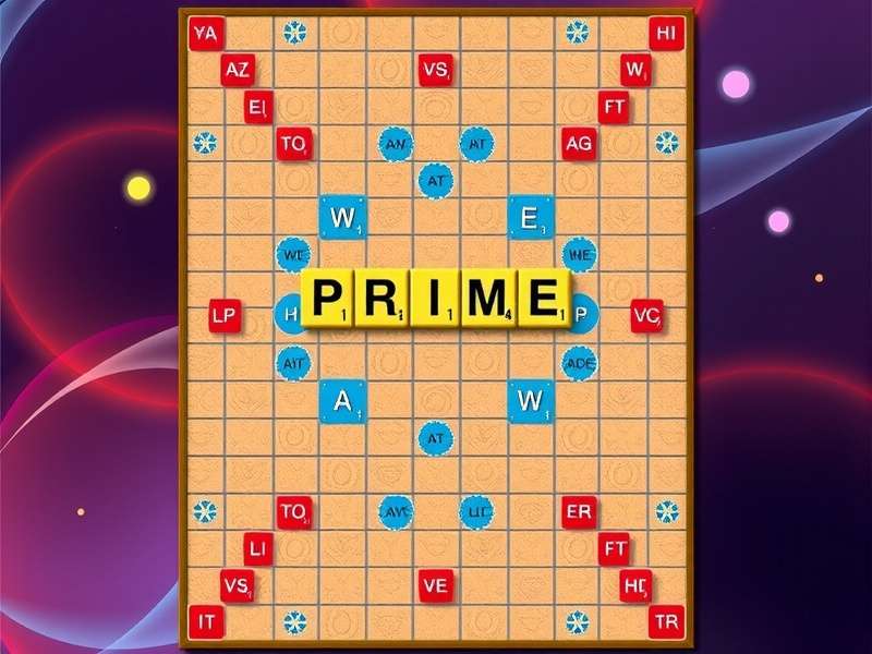 Scrabble Prime gameplay example showing word placement