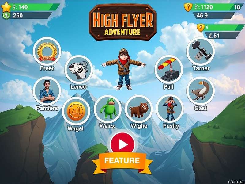 High Flyer Adventure features showcase with multiple gameplay elements