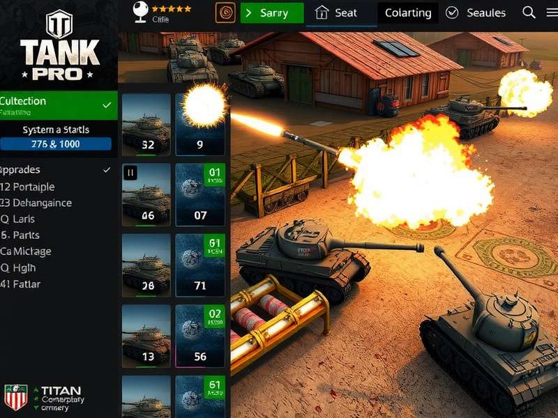 Tank Titan Pro multiplayer battle scene with multiple tanks