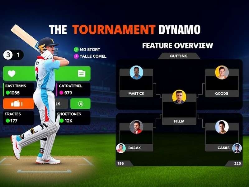 Cricket Blitz Dynamo gameplay screenshot showing batting interface