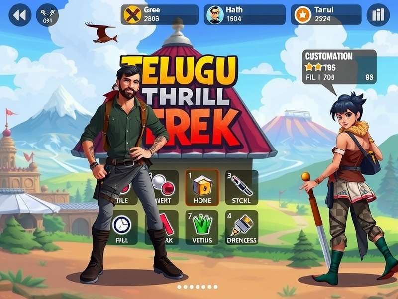 Telugu Thrill Trek character customization and inventory management