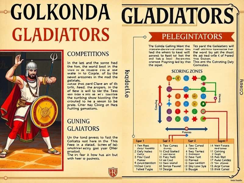 Artistic depiction of Golkonda Gladiators in traditional attire