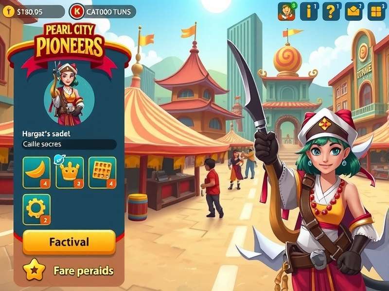 Character selection screen in Pearl City Pioneers