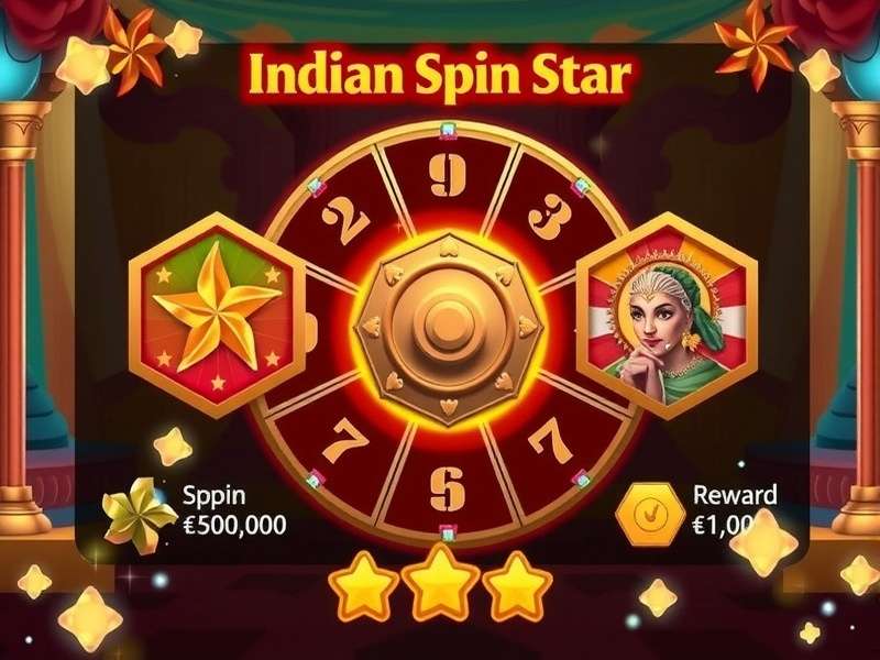 Indian Spin Star gameplay interface showing spinning mechanics