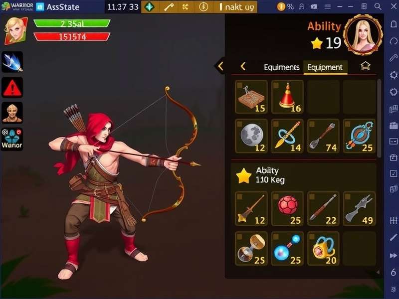 Warrior Archero India Battle equipment inventory screen