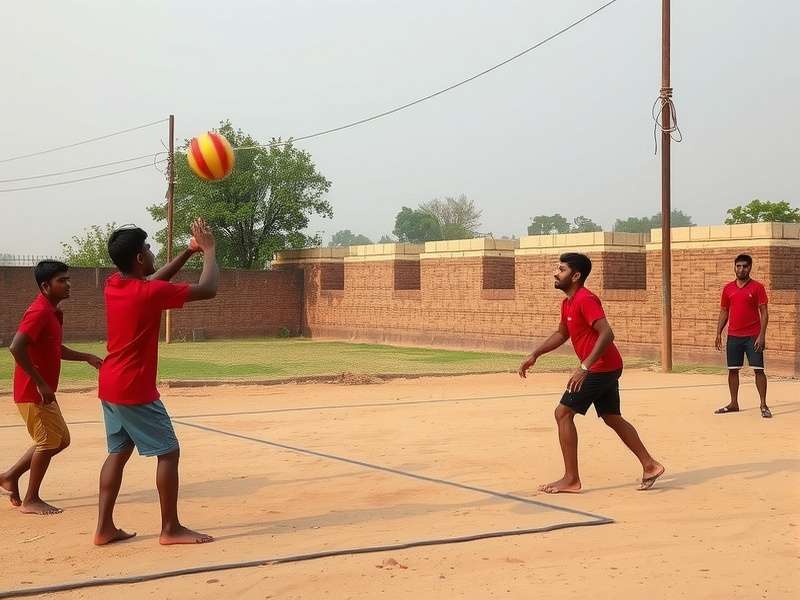 Punjabi Volley Rulers gameplay in traditional setting