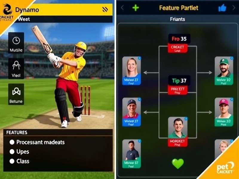Cricket Blitz Dynamo feature overview showing customization options