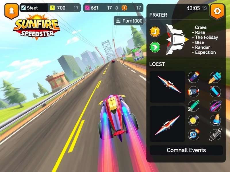 Sunfire Speedster vehicle customization interface