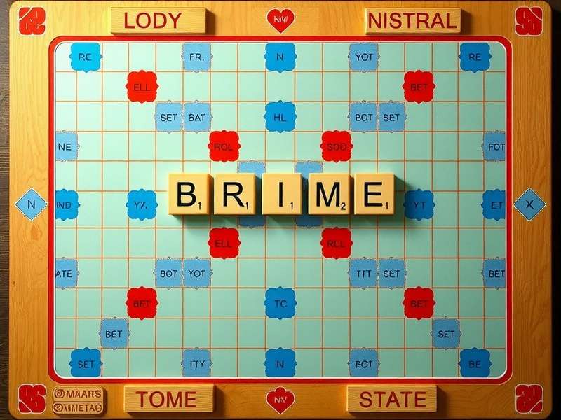 Scrabble Prime game board setup