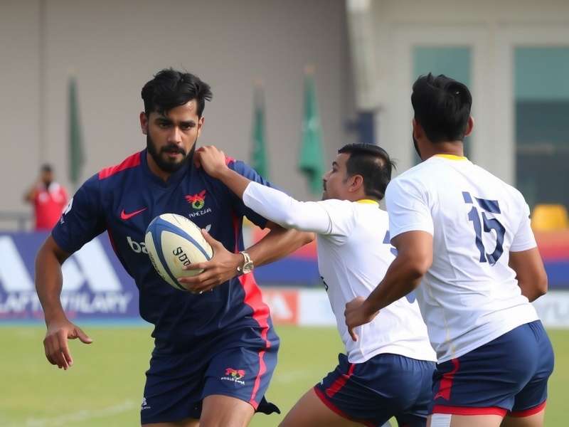 Delhi Daredevils Rugby team in action during early season