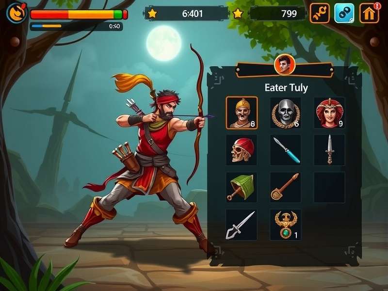 Warrior Archero India Battle gameplay screenshot showing character combat