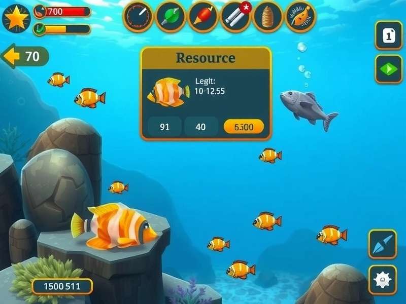 Aquatic Adventure Ace gameplay screenshot showing underwater environment