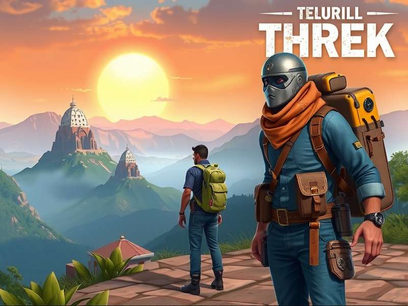 Telugu Thrill Trek gameplay screenshot showing vibrant Indian landscapes