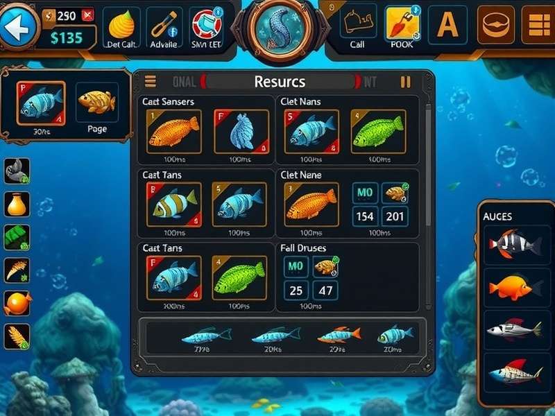 Aquatic Adventure Ace resource management interface