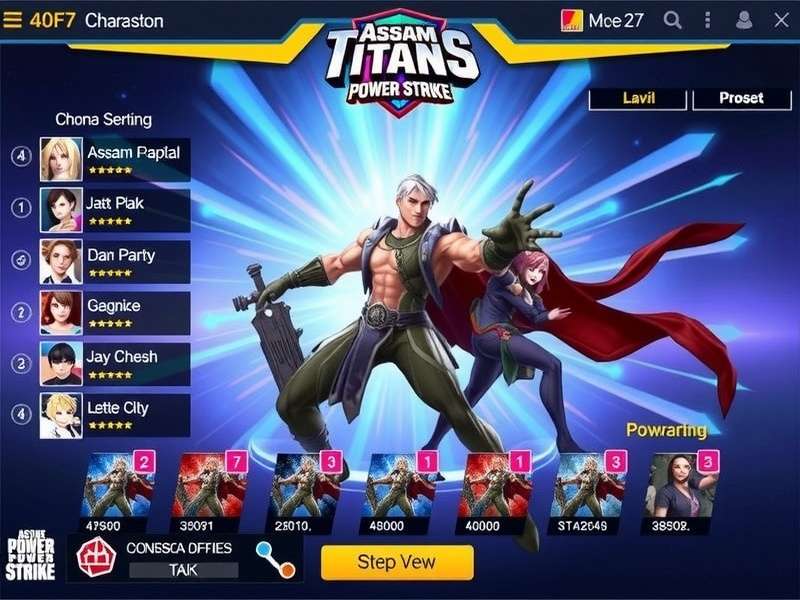 Assam Titans Power Strike Character Selection Screen