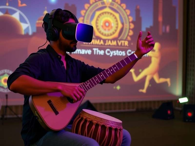 Jhumka Jam VR player interaction with traditional Indian instruments
