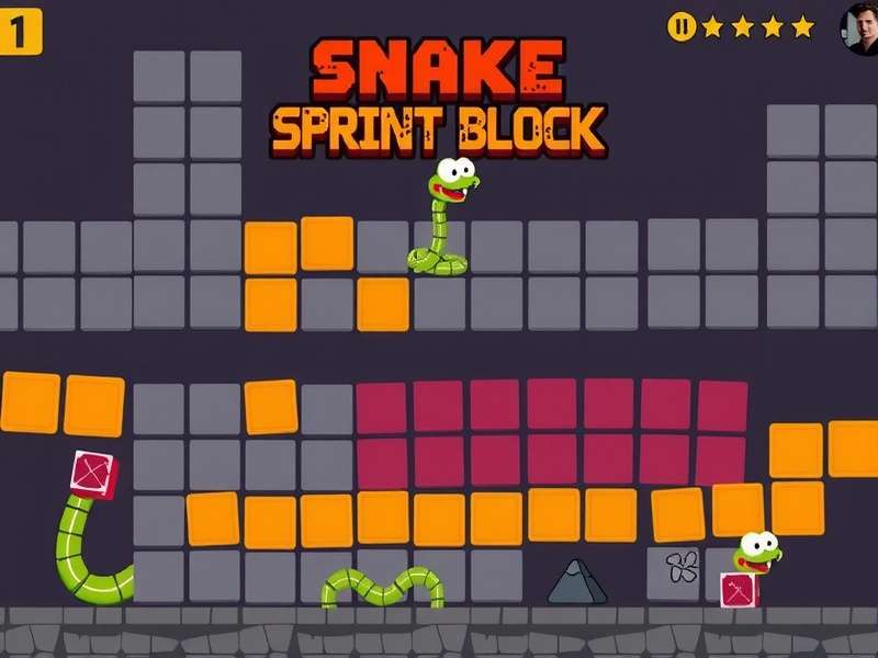Snake Sprint Block development team photo and early concept art