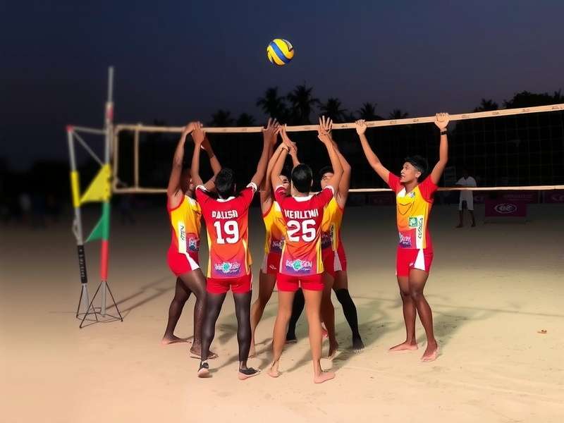 Beach Volley India Dynamos celebrating tournament victory