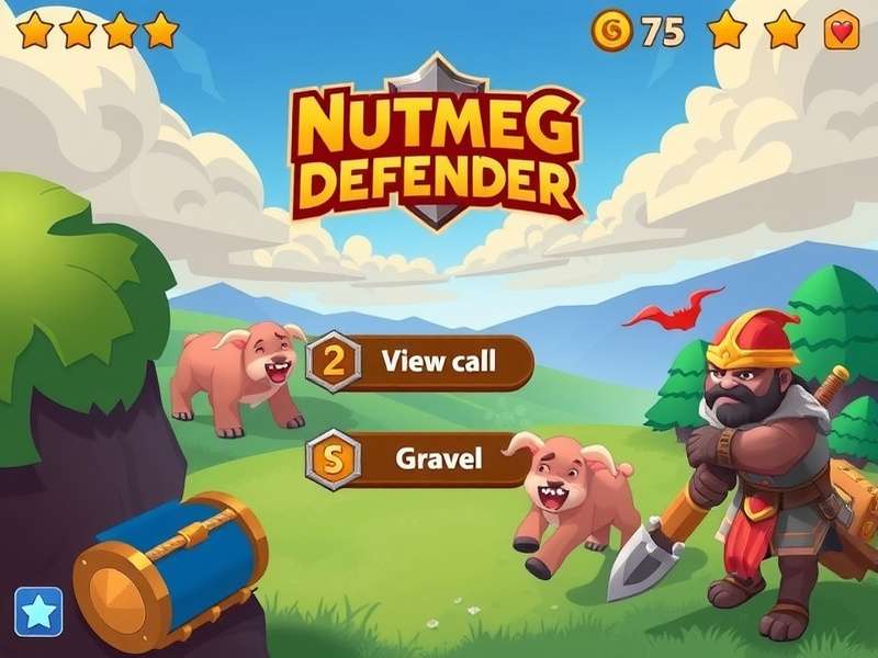 Nutmeg Valiant Defender Game Main Screen