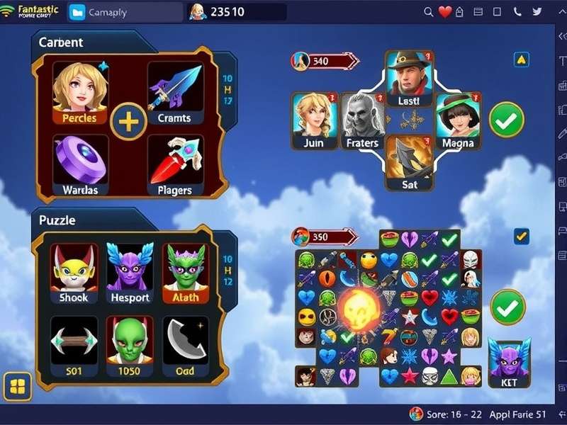 Fantastic Fortune Flight game interface showing character selection and gameplay