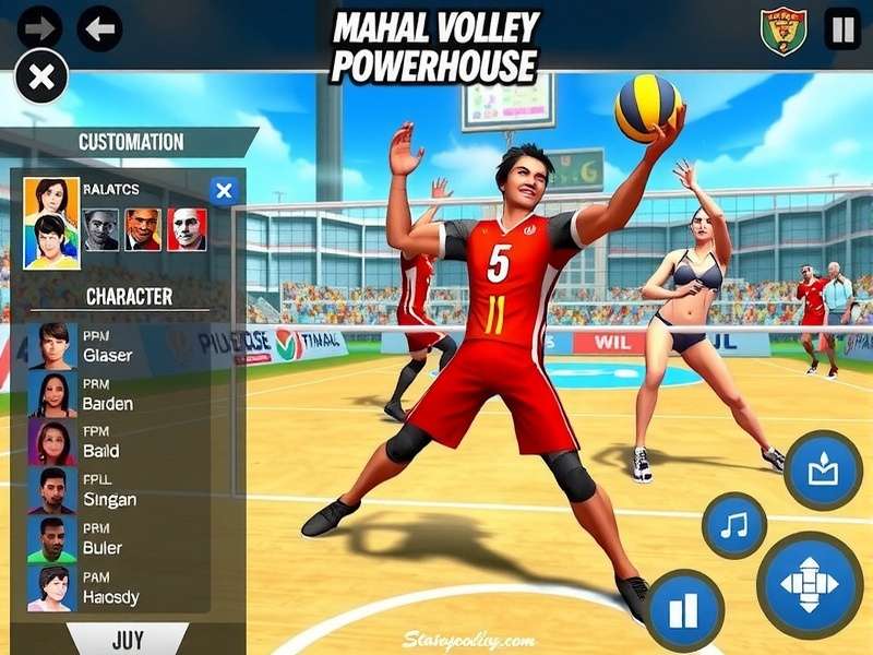 Mahal Volley Powerhouse character customization interface
