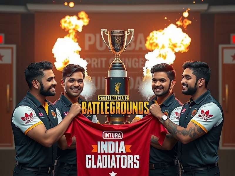 PUBG Pro India Gladiators team celebrating victory