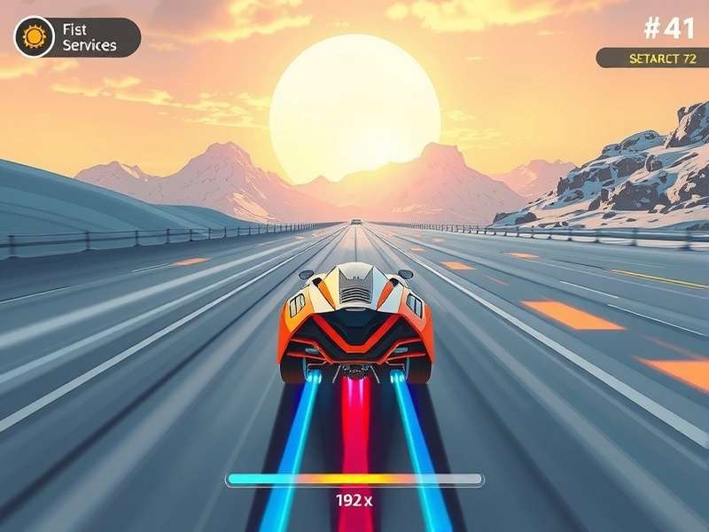 Solar Sprint Elite gameplay screenshot showing futuristic racing