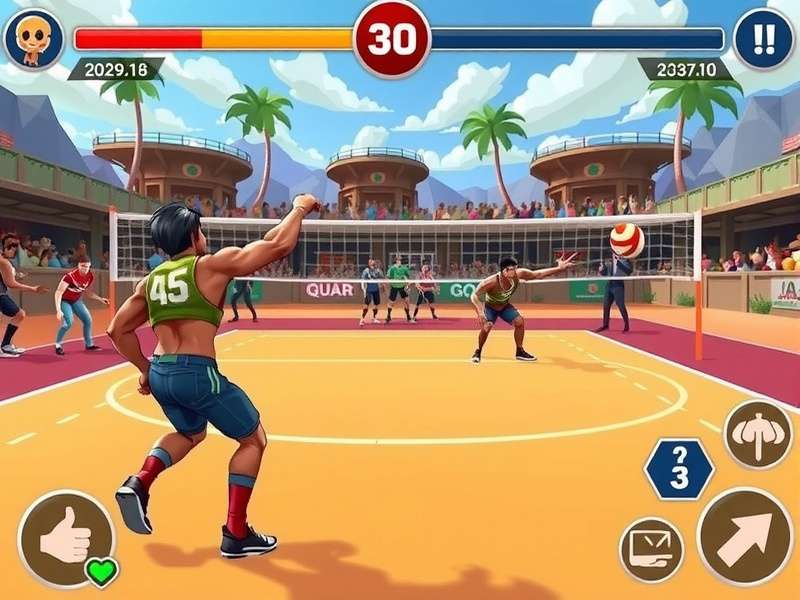 Volley Mighty Indians tournament competition scene