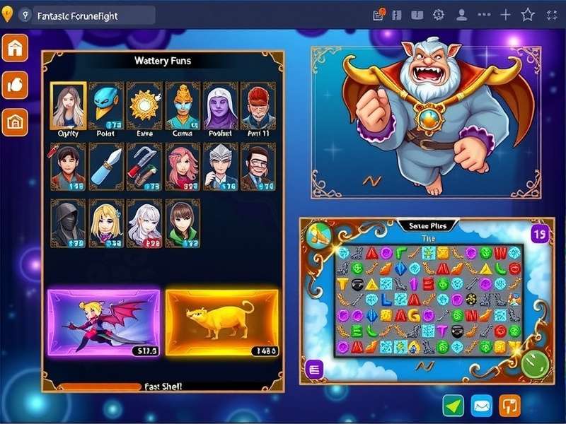 Fantastic Fortune Flight combat and puzzle gameplay scenes