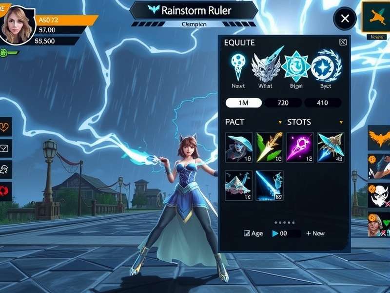 Rainstorm Ruler Champion character progression interface