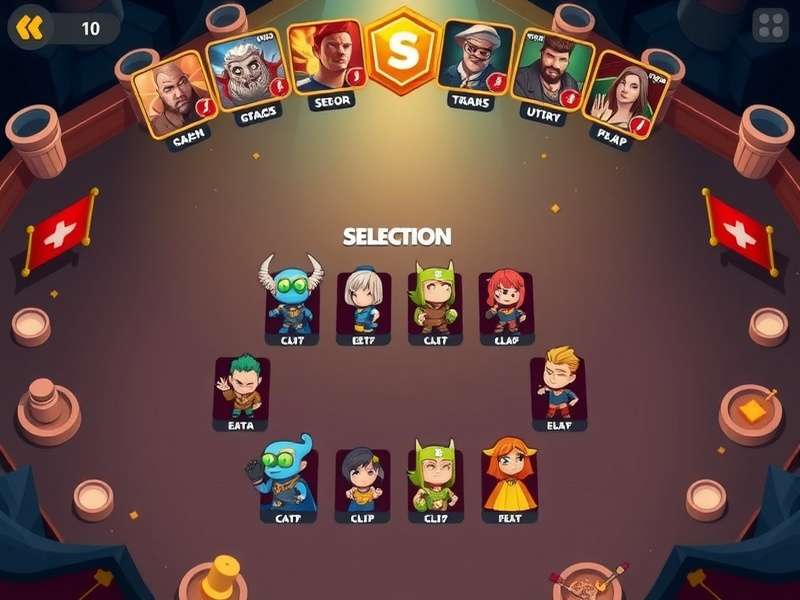 Sturdy Strife gameplay screenshot showing character selection and battle arena