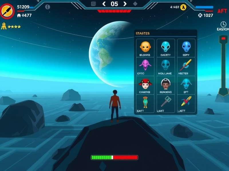 Stellar Stride Master gameplay showing space exploration