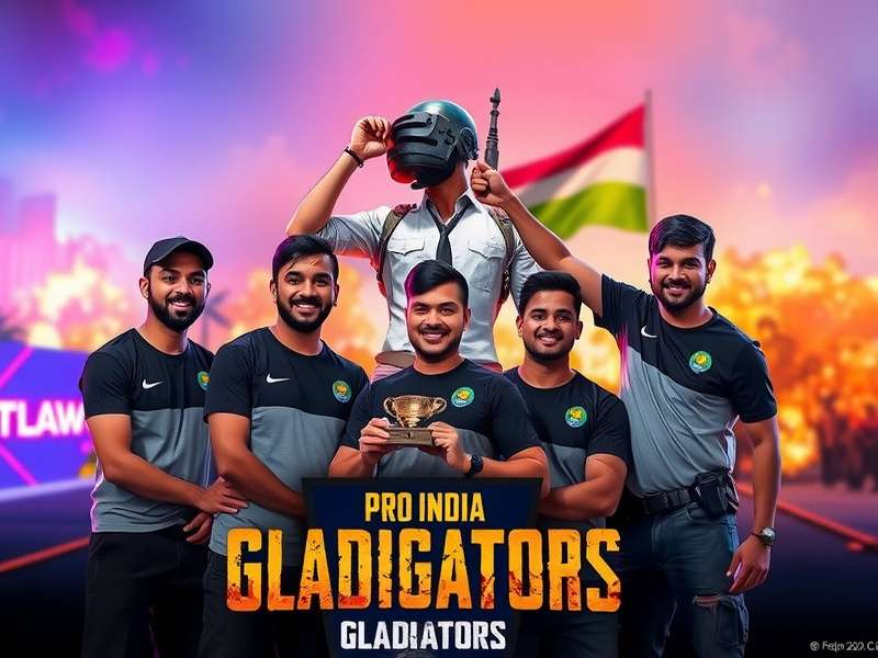 PUBG Pro India Gladiators championship trophy celebration