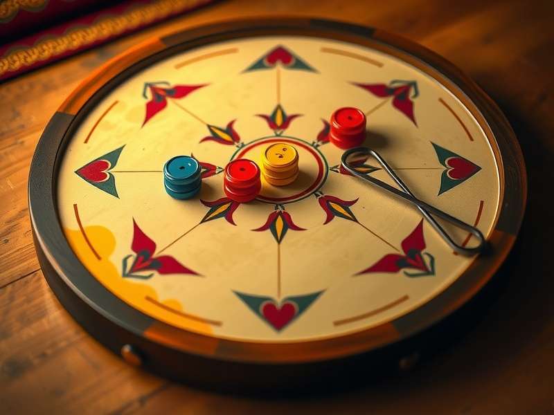 Historical evolution of carrom boards and pieces