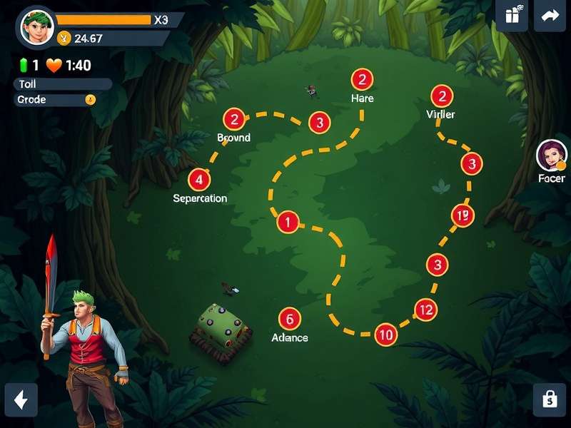 Agile Ace Rainforest Rush gameplay screenshot showing character in rainforest environment