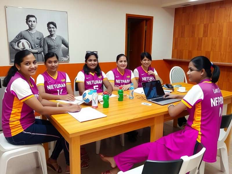Historical photograph of first India Netball Vanguard committee meeting