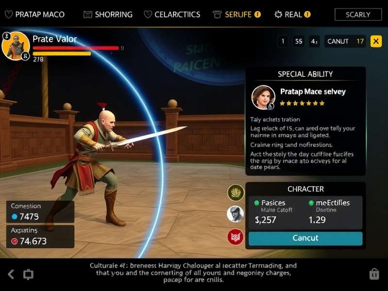 Pratap Mace Valor gameplay screenshot showing combat