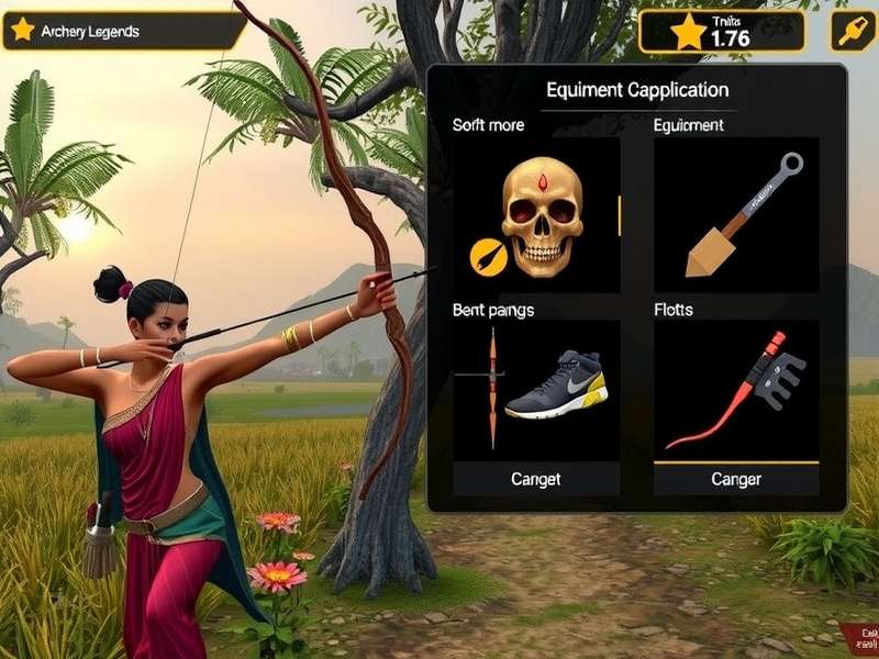 Archery Legends India equipment customization screen