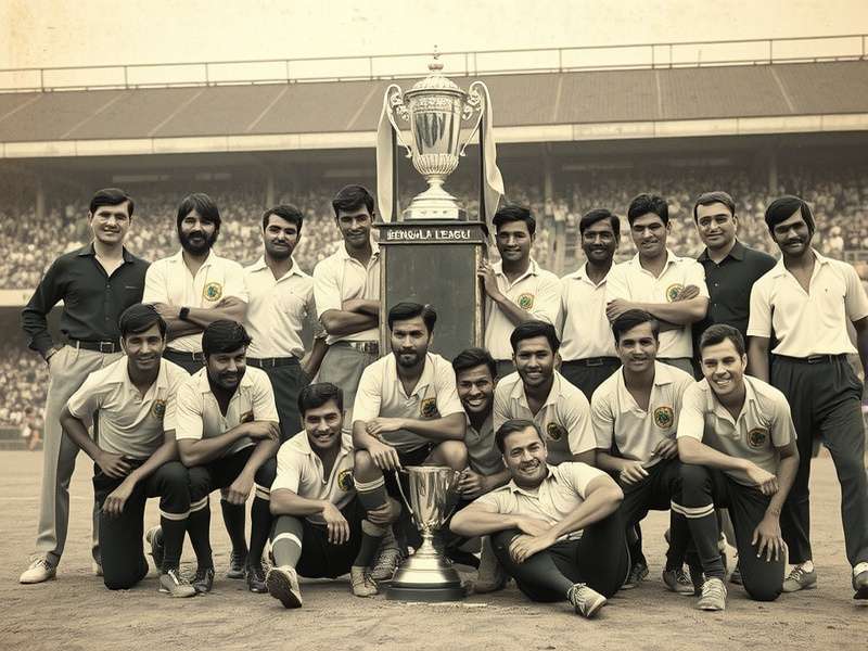 Historical photograph of early Bengal Football League match
