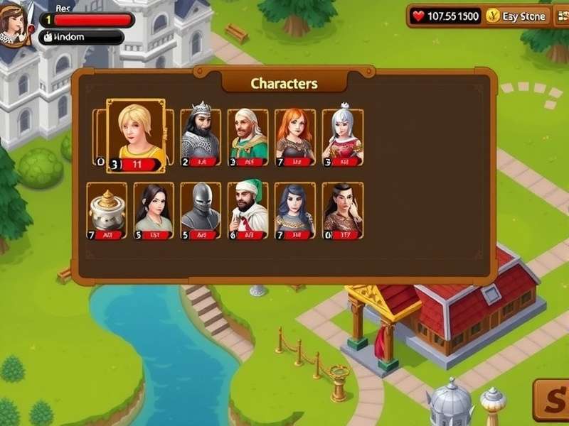 Royal Rush gameplay screenshot showing character selection