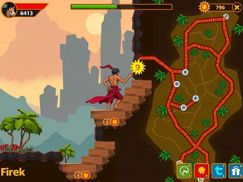 Fiery Trek character using special ability during gameplay